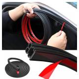 Upgraded Car Door Seal Strip, Thickened Rubber Auto Weather Stripping for Hoods,Trunks,Windows, Universal Auto Door Soundproofing Weatherstripping Car Accessories for Most Vehicle,Truck,SUV (16.4Ft)