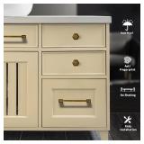 Lot of 2, Yagman 2 Pack Antique Brass Cabinet Pulls 3"(76mm) Hole Center Kitchen Retro Handles for Furniture and Drawers Vintage Square Dresser Handles Farmhouse Knobs Drawer Pulls Hardware Q-AB76-2