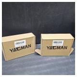 Lot of 2, Yagman 2 Pack Antique Brass Cabinet Pulls 3"(76mm) Hole Center Kitchen Retro Handles for Furniture and Drawers Vintage Square Dresser Handles Farmhouse Knobs Drawer Pulls Hardware Q-AB76-2