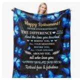 Jesblucy Retirement Blanket Retirement Gifts for Women 2025 Retired Throw Blanket Going Away Gift Leaving Gift Blanket Goodbye Farewell Gifts for Coworkers Friends 50" x 40"