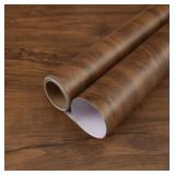 Lot of 2, burgeliy Self Adhesive Film15.8 196in Vinyl Wrap Protector Auto Modification Film for Bathroom Kitchen Countertops Table Desk Furniture Peel and Stick Wood Grain Waterproof Wallpaper Easy Cl