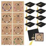 Quelay 8 Sets 2025 Graduation Card for Her Compass Graduation Inspirational Card with Grad Cap Boxes for Women/her/female/him, Class of 2025 High School College Senior Grad