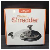 Vitoler Pro Chicken Shredder Tool, 10 8 Chicken Breast Shredder Tool Twist,Chicken Grinder withTransparent Lid,Ergonomic Handle,Non-Slip,Meat Shredder for Shredding Chicken Breast, Pork and Beef