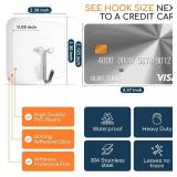 GLUIT Adhesive Wall Hooks for Hanging Heavy Duty 22 lbs Hooks for Walls No Damage, Towel Sticky Clear Hook, Waterproof, Home, Bathroom, Kitchen, Office, and Outdoor 6 Pack