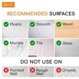 GLUIT Adhesive Wall Hooks for Hanging Heavy Duty 22 lbs Hooks for Walls No Damage, Towel Sticky Clear Hook, Waterproof, Home, Bathroom, Kitchen, Office, and Outdoor 6 Pack