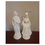 White Porcelain Colonial Figurines