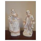 Vintage Pair Of Ceramic Victorian Style Era Figurines