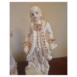 Vintage Pair Of Ceramic Victorian Style Era Figurines