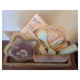 Vintage Items In Metal Box