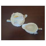 Fenton Hobnail Milk Glass Creamer and Sugar Set