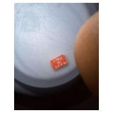 Vintage Made In Italy - satin glass Apothecary jar urn hand painted Asian Flowers Rooster Bird