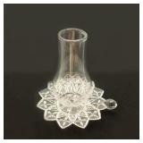 Antique Clear Glass Hurricane Candle Holder