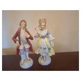 Colonial Style Porcelain Dancing Couple Figurines