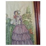 Satin Embroidery Victorian Wall Hanging
