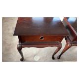(2) Queen Anne Style Side Tables (approximately 26 inches tall, 20 inches deep and 23 inches wide)