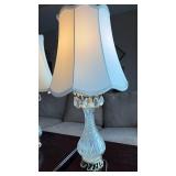 Crystal Glass Table Lamps with Decorative Prisms