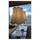 Crystal Glass Table Lamps with Decorative Prisms