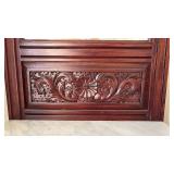 Victorian Style Hall Tree with Marble Top and Brass Fittings (approximately 83 inches tall 20 inches wide and 17 inches deep)