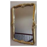 Mirror with Gilt Frame & Cross Detail (approximately 21 inches by 13 inches)