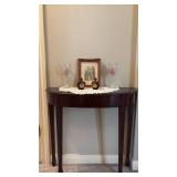 Half Circle Display Table With Charming Decor Table AND Contents Shown!