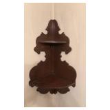 Vintage Style Corner Wall Shelf (Approximately 22 inches tall)