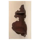 Vintage Style Corner Wall Shelf (Approximately 22 inches tall)