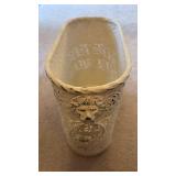 White Metal Decorative Waste Paper Basket