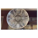 Early American Pressed Glass relish dishes likely in the \"Minnesota\" or \"Cane and Star\" pattern