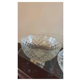 MCM Crystal and Glass Serving Tray and Bowls