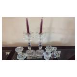Crystal and Glass Candlesticks and Votive Holders