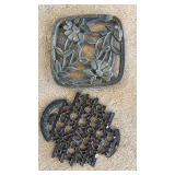 (2) Decorative Metal Trivets