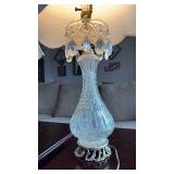 Crystal Glass Table Lamps with Decorative Prisms