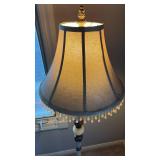 Elegant Floor Lamp with Crystal Beaded Shade (approximately 62 inches tall)