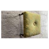 Vintage Footstool Approximately 15 inches Square. Brass Legs.