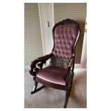 Victorian Style Tufted Rocking Chair