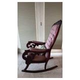 Victorian Style Tufted Rocking Chair