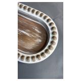 Decorative Metal Bird Cage (approximately 14 inches tall) with Bead Edge Wooden Tray