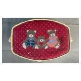 Vintage Handled Sewing Basket, Full of Notions and Tools