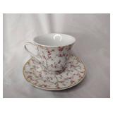 4 Sets of Porcelain Teacups and Saucers