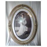 23x17  Spring BY Sir John Lavery in an ORNATE GOLD -DESIGNED OVAL FRAME.