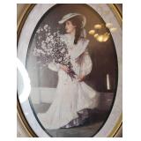 23x17  Spring BY Sir John Lavery in an ORNATE GOLD -DESIGNED OVAL FRAME.