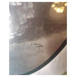 23x17  Spring BY Sir John Lavery in an ORNATE GOLD -DESIGNED OVAL FRAME.