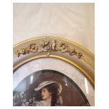 23x17  Spring BY Sir John Lavery in an ORNATE GOLD -DESIGNED OVAL FRAME.