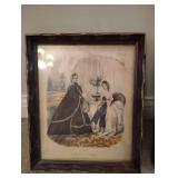 Pair of 8x12" La Mode Illustree Framed Prints