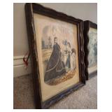 Pair of 8x12" La Mode Illustree Framed Prints