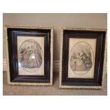 Framed Victorian Fashion Prints 10Ã13s