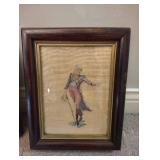 PAIR OF 8Ã10 VINTAGE FRAMED NEEDLEPOINT ART PIECES