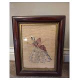 PAIR OF 8Ã10 VINTAGE FRAMED NEEDLEPOINT ART PIECES