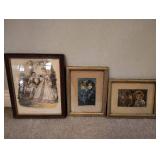 FRAMED 19th-century FASHION Print from the French MAGAZINE La Mode IllustrÃ©e and  WOMEN in Victorian-era CLOTHING, REFLECTING the STYLES of the TIME.