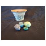 Decorative Vase with Polished Stone Collection